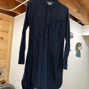 Women's Blue Denim Shirt Dress
